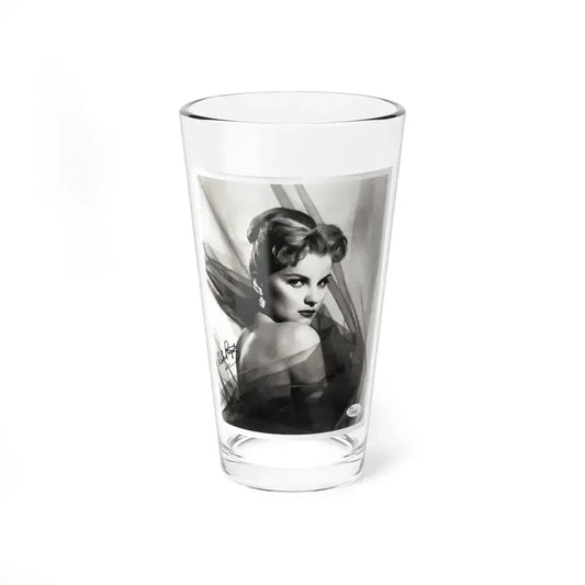 Debra Paget #04 - 8x10 B&W Glamour Portrait Upper Body Bare Shoulders Photo signed 3 (Vintage Female Icon) Pint Glass 16oz 16oz - Go Mug Yourself