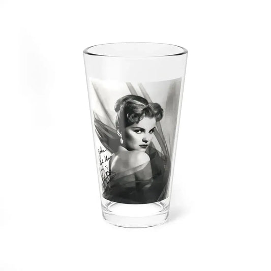 Debra Paget #04 - 8x10 B&W Glamour Portrait Upper Body Bare Shoulders Photo signed (Vintage Female Icon) Pint Glass 16oz 16oz - Go Mug Yourself