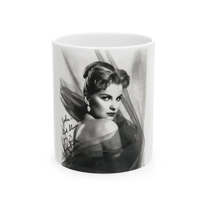 Debra Paget #04 - 8x10 B&W Glamour Portrait Upper Body Bare Shoulders Photo signed (Vintage Female Icon) White Coffee Mug 11oz - Go Mug Yourself