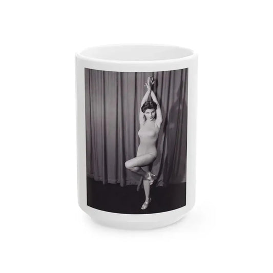 Debra Paget #07 1 (Vintage Female Icon) White Coffee Mug 15oz - Go Mug Yourself