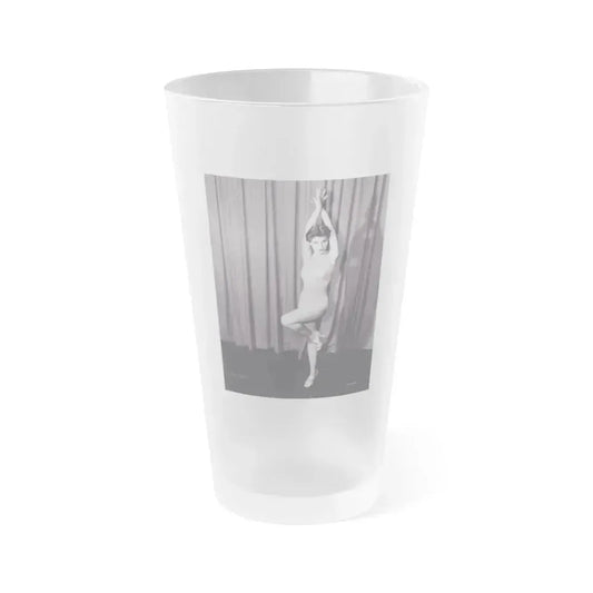 Debra Paget #07 (Vintage Female Icon) Frosted Pint Glass 16oz 16oz Frosted - Go Mug Yourself