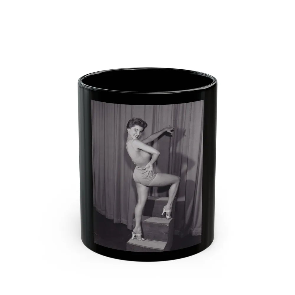 Debra Paget #08 (Vintage Female Icon) Black Coffee Mug-11oz-Go Mug Yourself