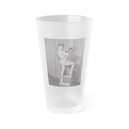 Debra Paget #08 (Vintage Female Icon) Frosted Pint Glass 16oz-16oz-Frosted-Go Mug Yourself