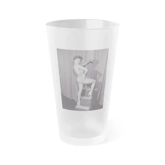 Debra Paget #08 (Vintage Female Icon) Frosted Pint Glass 16oz 16oz Frosted - Go Mug Yourself