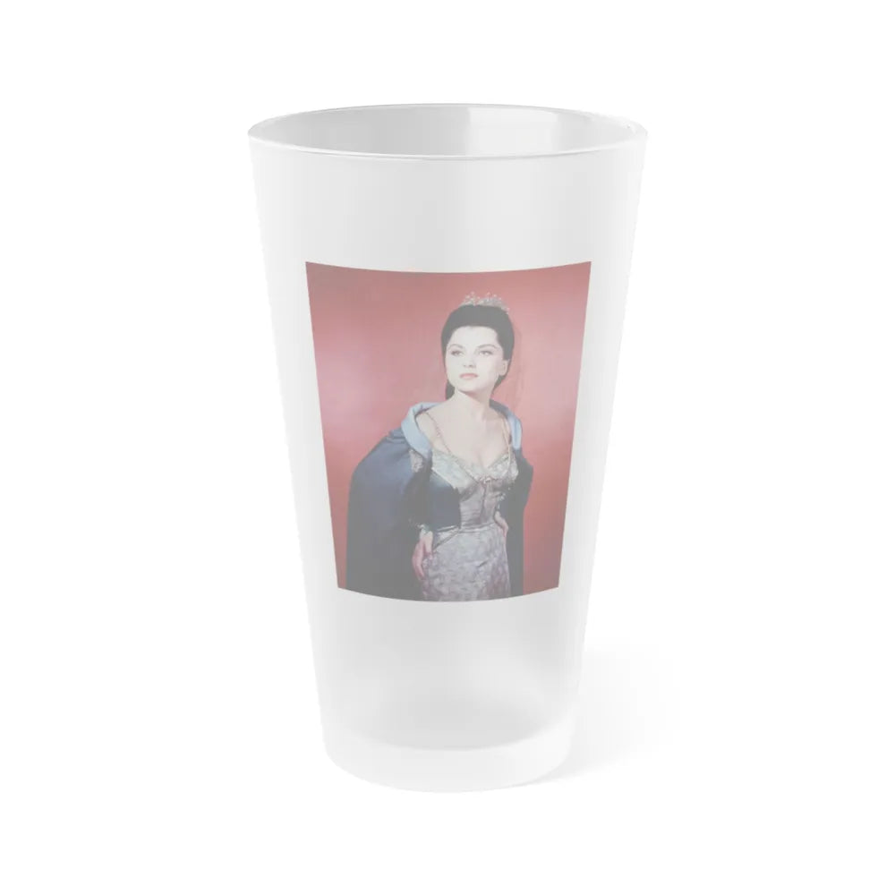 Debra Paget #137 (Vintage Female Icon) Frosted Pint Glass 16oz-16oz-Frosted-Go Mug Yourself