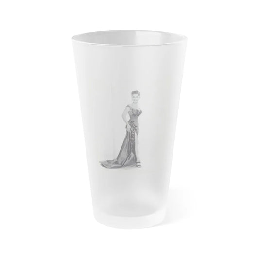 Debra Paget #140 (Vintage Female Icon) Frosted Pint Glass 16oz-16oz-Frosted-Go Mug Yourself