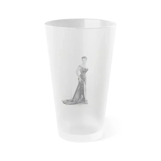 Debra Paget #140 (Vintage Female Icon) Frosted Pint Glass 16oz 16oz Frosted - Go Mug Yourself