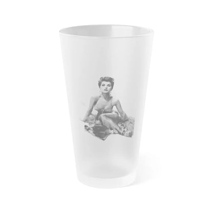 Debra Paget #142 (Vintage Female Icon) Frosted Pint Glass 16oz-16oz-Frosted-Go Mug Yourself