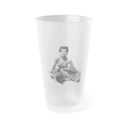 Debra Paget #142 (Vintage Female Icon) Frosted Pint Glass 16oz 16oz Frosted - Go Mug Yourself
