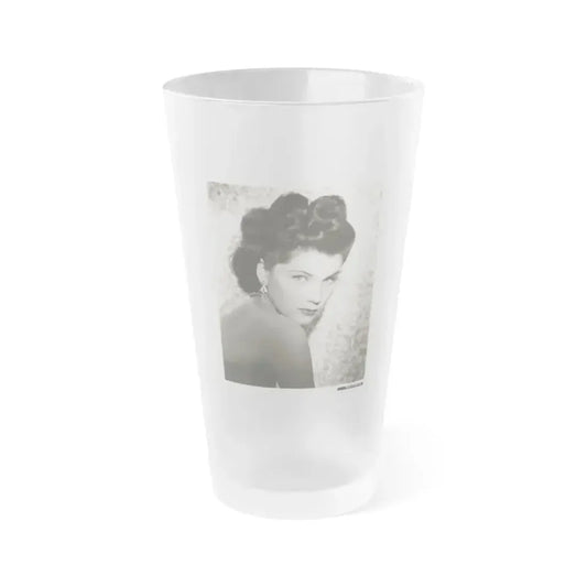 Debra Paget #144 (Vintage Female Icon) Frosted Pint Glass 16oz 16oz Frosted - Go Mug Yourself