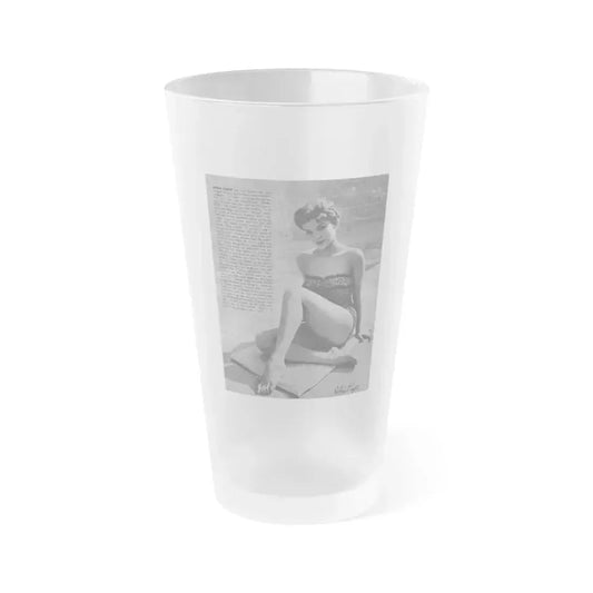Debra Paget #164 (Vintage Female Icon) Frosted Pint Glass 16oz 16oz Frosted - Go Mug Yourself