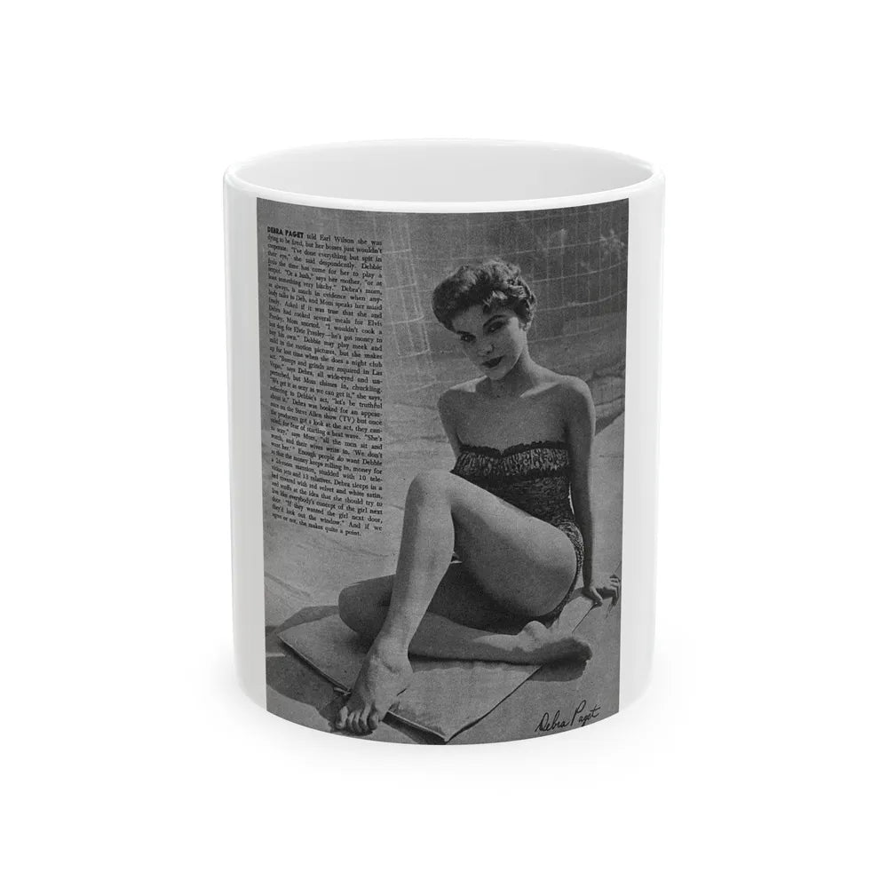 Debra Paget #164 (Vintage Female Icon) White Coffee Mug-11oz-Go Mug Yourself