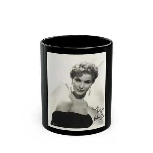 Debra Paget #166 - 8x10 B&W Upper Body Glamour Portrait Late 50's Photo 1 (Vintage Female Icon) Black Coffee Mug 11oz - Go Mug Yourself