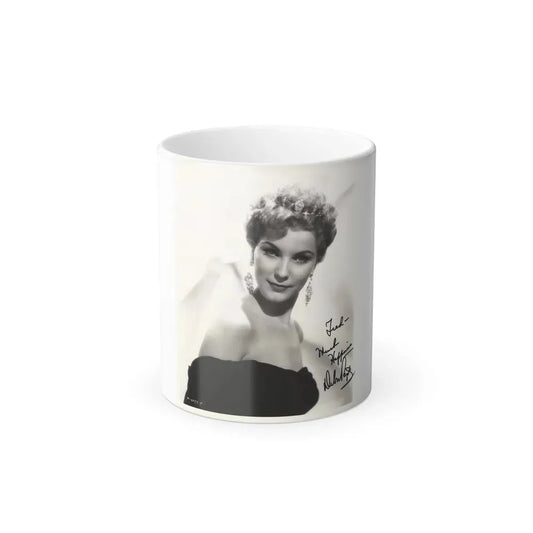 Debra Paget #166 - 8x10 B&W Upper Body Glamour Portrait Late 50's Photo (Vintage Female Icon) Color Changing Mug 11oz 11oz - Go Mug Yourself