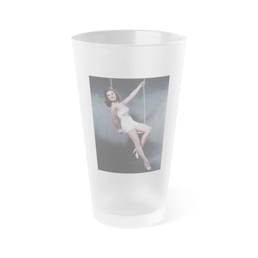 Debra Paget #17 2 (Vintage Female Icon) Frosted Pint Glass 16oz-16oz-Frosted-Go Mug Yourself