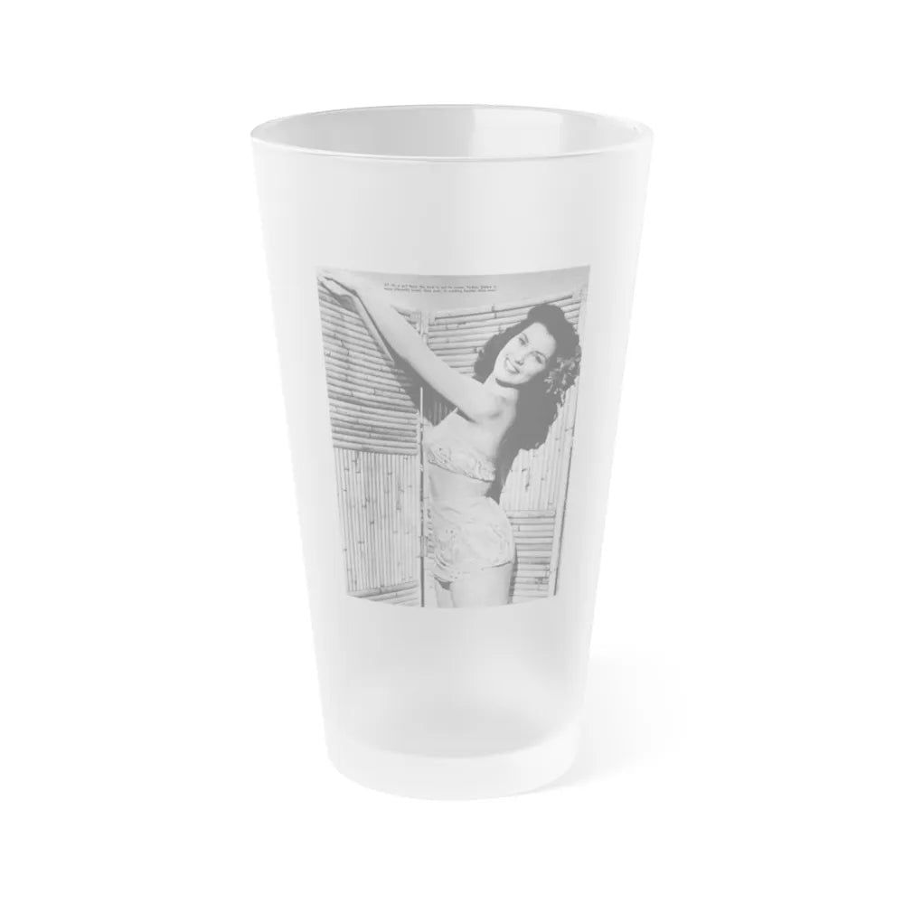 Debra Paget #172 (Vintage Female Icon) Frosted Pint Glass 16oz-16oz-Frosted-Go Mug Yourself