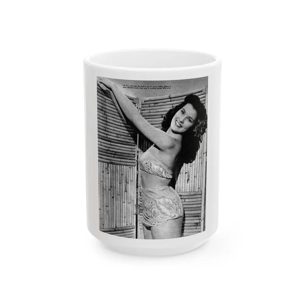 Debra Paget #172 (Vintage Female Icon) White Coffee Mug-15oz-Go Mug Yourself