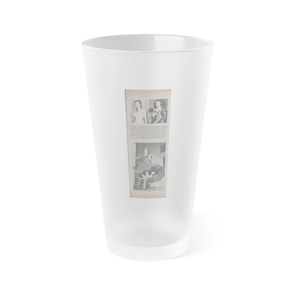 Debra Paget #174 (Vintage Female Icon) Frosted Pint Glass 16oz-16oz-Frosted-Go Mug Yourself