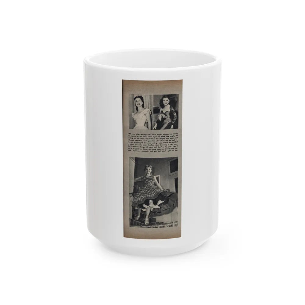 Debra Paget #174 (Vintage Female Icon) White Coffee Mug-15oz-Go Mug Yourself