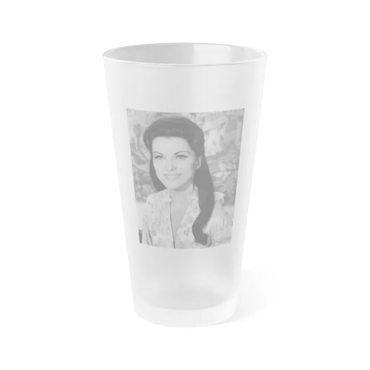 Debra Paget #175 (Vintage Female Icon) Frosted Pint Glass 16oz-16oz-Frosted-Go Mug Yourself