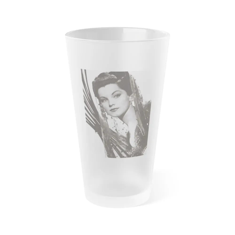 Debra Paget #182 (Vintage Female Icon) Frosted Pint Glass 16oz-16oz-Frosted-Go Mug Yourself