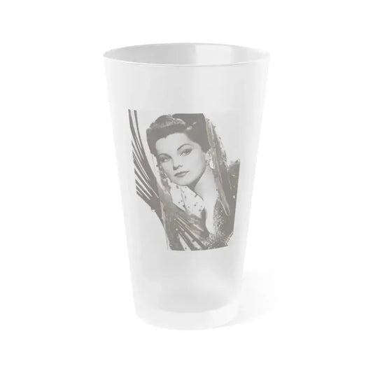 Debra Paget #182 (Vintage Female Icon) Frosted Pint Glass 16oz 16oz Frosted - Go Mug Yourself