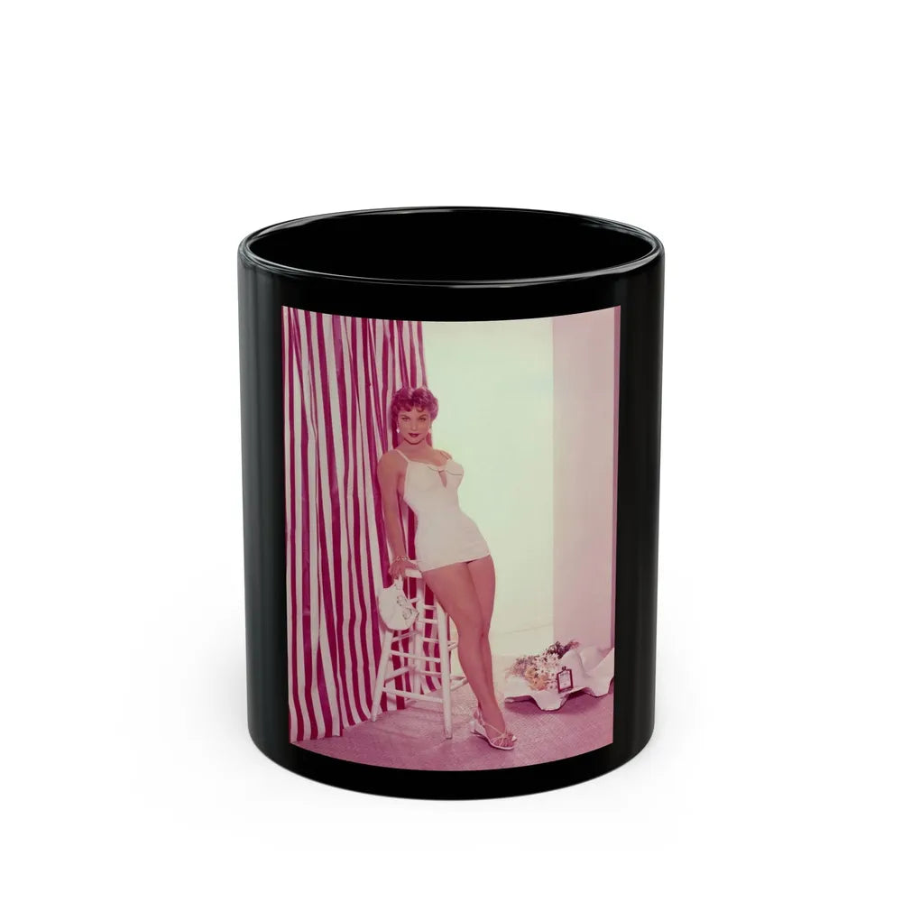 Debra Paget #193 (Vintage Female Icon) Black Coffee Mug-11oz-Go Mug Yourself