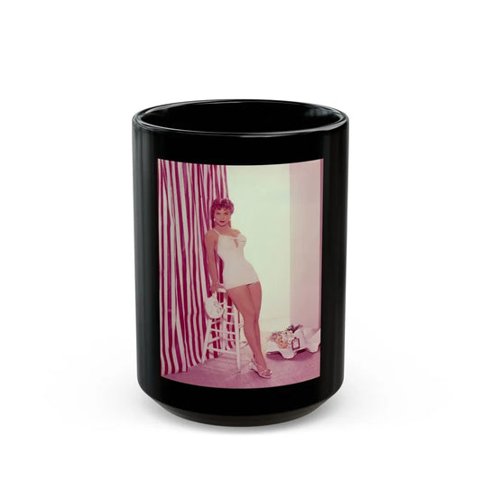 Debra Paget #193 (Vintage Female Icon) Black Coffee Mug-15oz-Go Mug Yourself