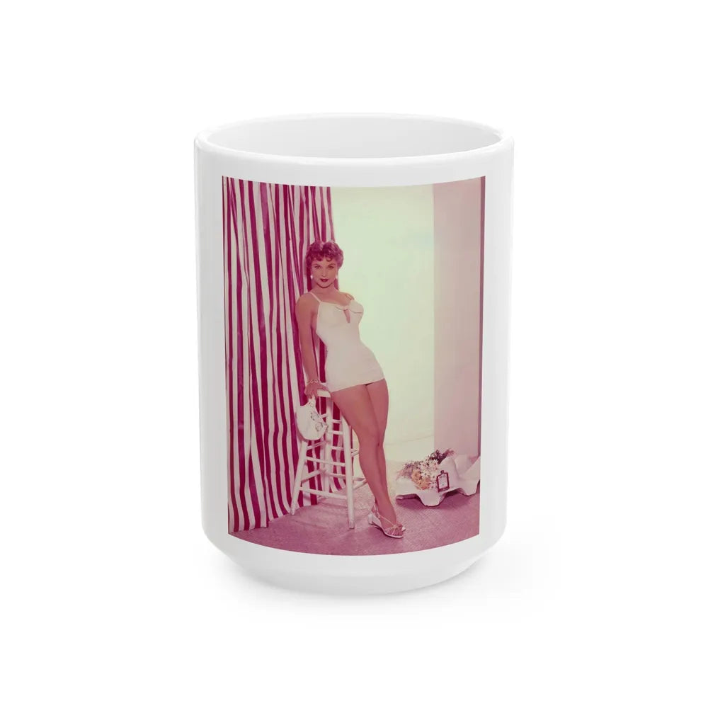 Debra Paget #193 (Vintage Female Icon) White Coffee Mug-15oz-Go Mug Yourself