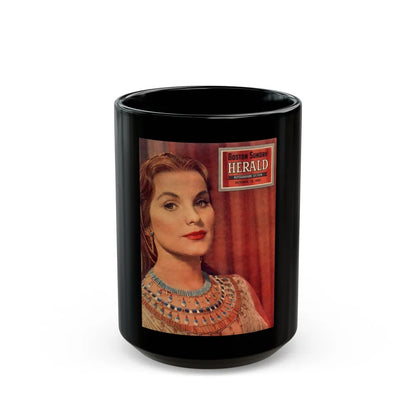 Debra Paget #203 (Vintage Female Icon) Black Coffee Mug-15oz-Go Mug Yourself