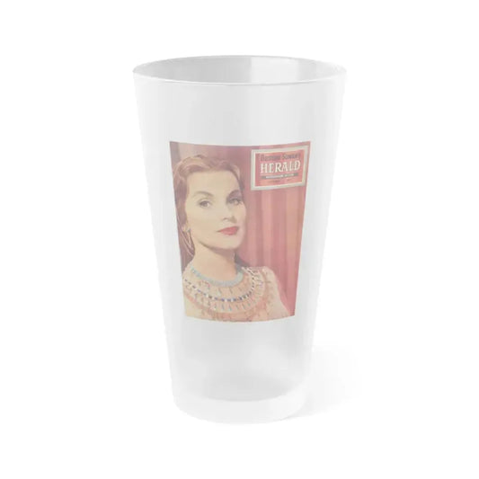 Debra Paget #203 (Vintage Female Icon) Frosted Pint Glass 16oz 16oz Frosted - Go Mug Yourself