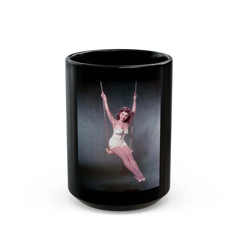 Debra Paget #21 (Vintage Female Icon) Black Coffee Mug-15oz-Go Mug Yourself