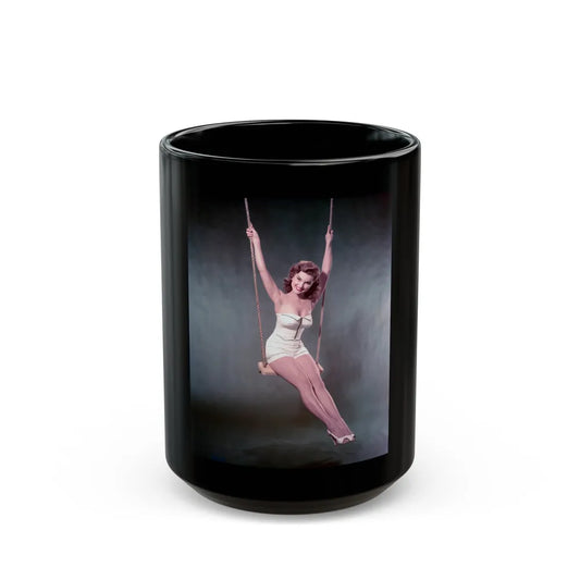 Debra Paget #21 (Vintage Female Icon) Black Coffee Mug-15oz-Go Mug Yourself