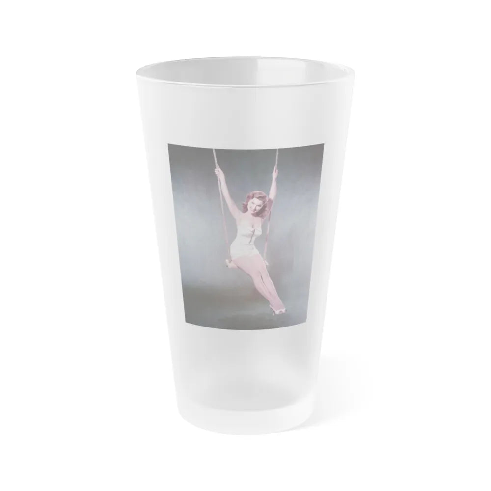 Debra Paget #21 (Vintage Female Icon) Frosted Pint Glass 16oz-16oz-Frosted-Go Mug Yourself