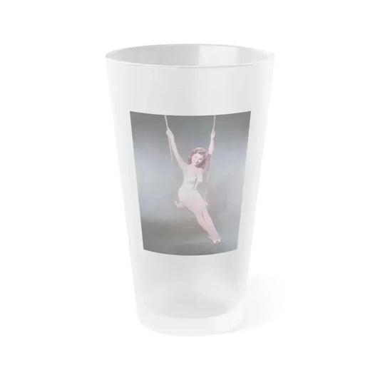 Debra Paget #21 (Vintage Female Icon) Frosted Pint Glass 16oz 16oz Frosted - Go Mug Yourself