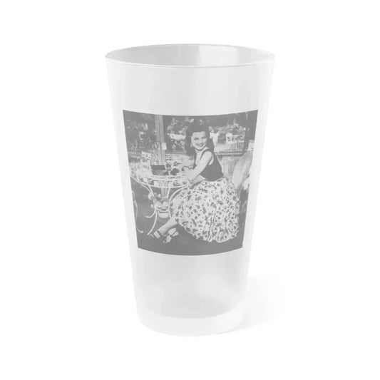 Debra Paget #215 (Vintage Female Icon) Frosted Pint Glass 16oz 16oz Frosted - Go Mug Yourself