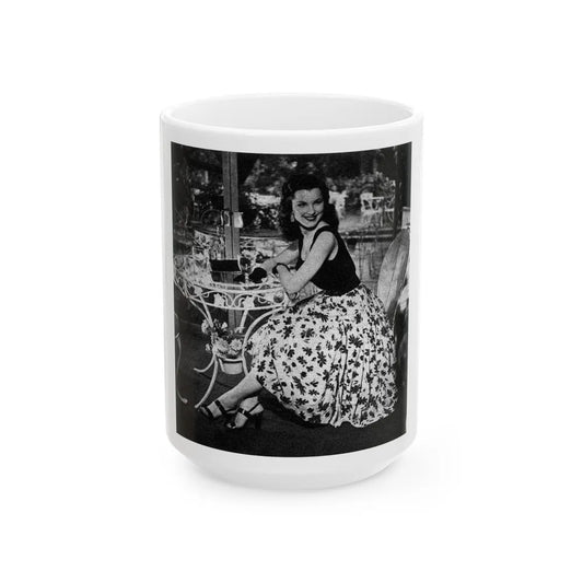 Debra Paget #215 (Vintage Female Icon) White Coffee Mug-15oz-Go Mug Yourself