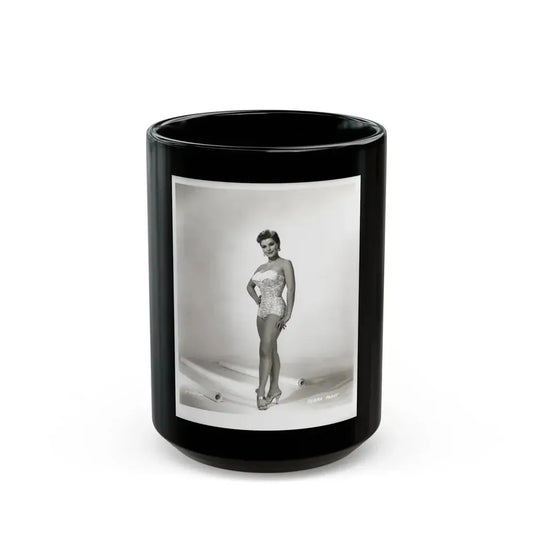 Debra Paget #217 - Vintage B&W 8x10 Full Body Swimsuit Cheesecake Photo from late 50's 3 (Vintage Female Icon) Black Coffee Mug 15oz - Go Mug Yourself
