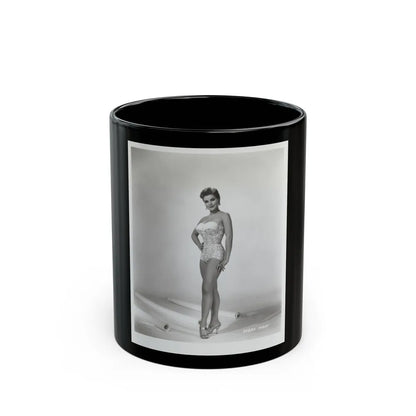 Debra Paget #217 - Vintage B&W 8x10 Full Body Swimsuit Cheesecake Photo from late 50's 2 (Vintage Female Icon) Black Coffee Mug-11oz-Go Mug Yourself