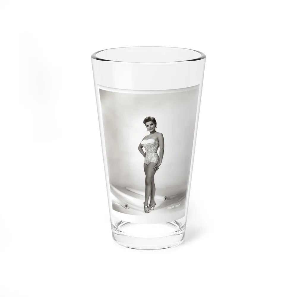 Debra Paget #217 - Vintage B&W 8x10 Full Body Swimsuit Cheesecake Photo from late 50's 3 (Vintage Female Icon) Pint Glass 16oz-16oz-Go Mug Yourself