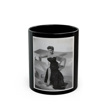 Debra Paget #218 - Vintage B&W 8x10 Full Body Glamour Dress Photo from late 50's 3 (Vintage Female Icon) Black Coffee Mug 11oz - Go Mug Yourself