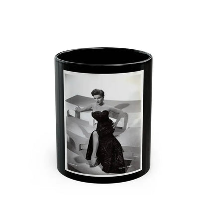 Debra Paget #218 - Vintage B&W 8x10 Full Body Glamour Dress Photo from late 50's 4 (Vintage Female Icon) Black Coffee Mug 11oz - Go Mug Yourself