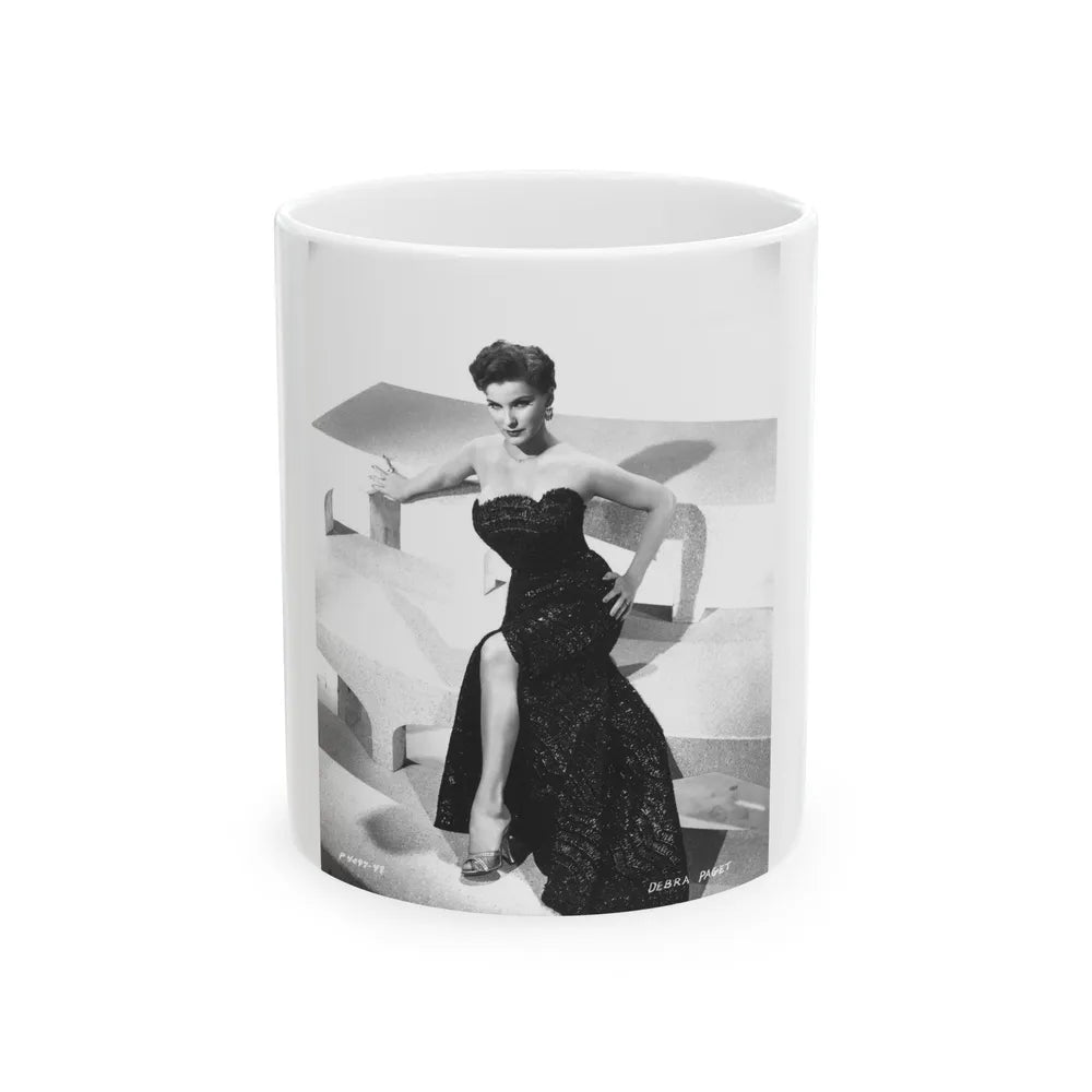 Debra Paget #218 - Vintage B&W 8x10 Full Body Glamour Dress Photo from late 50's 1 (Vintage Female Icon) White Coffee Mug-11oz-Go Mug Yourself