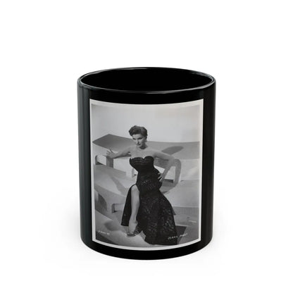 Debra Paget #218 - Vintage B&W 8x10 Full Body Glamour Dress Photo from late 50's 3 (Vintage Female Icon) Black Coffee Mug-11oz-Go Mug Yourself