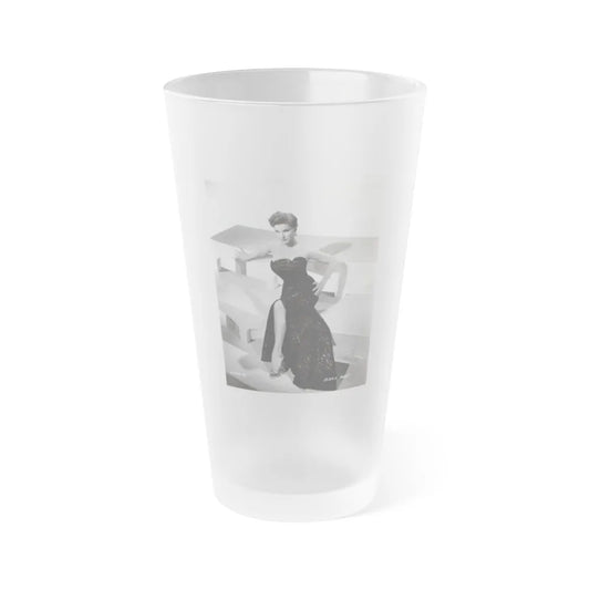 Debra Paget #218 - Vintage B&W 8x10 Full Body Glamour Dress Photo from late 50's 4 (Vintage Female Icon) Frosted Pint Glass 16oz-16oz-Frosted-Go Mug Yourself