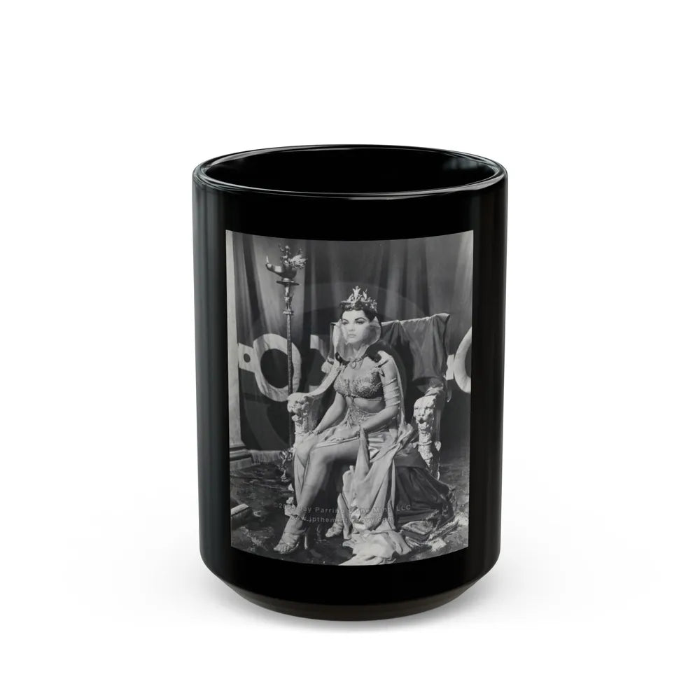 Debra Paget #225 (Vintage Female Icon) Black Coffee Mug-15oz-Go Mug Yourself