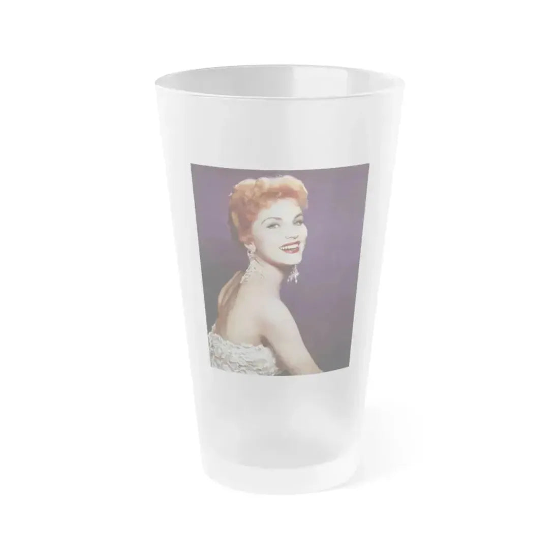 Debra Paget #230 (Vintage Female Icon) Frosted Pint Glass 16oz 16oz Frosted - Go Mug Yourself