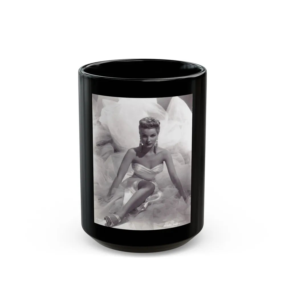 Debra Paget #231 (Vintage Female Icon) Black Coffee Mug-15oz-Go Mug Yourself