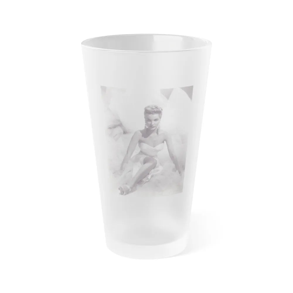 Debra Paget #231 (Vintage Female Icon) Frosted Pint Glass 16oz-16oz-Frosted-Go Mug Yourself