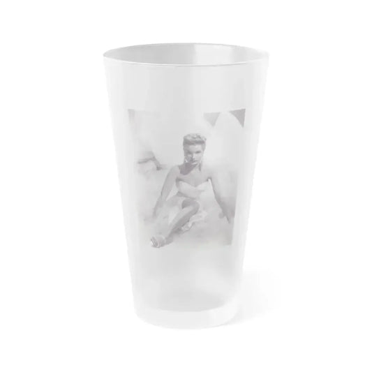 Debra Paget #231 (Vintage Female Icon) Frosted Pint Glass 16oz 16oz Frosted - Go Mug Yourself
